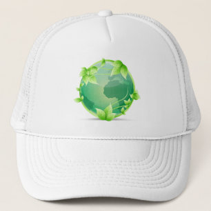Symbol der grünen Erde Recycle Truckerkappe