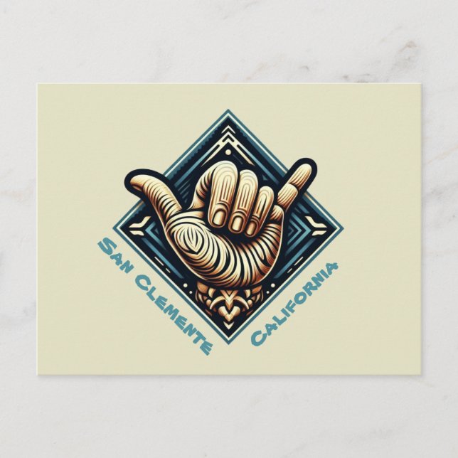 Symbol der Hand Postkarte (Vorderseite)