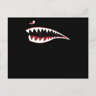 Symbol der "Shark Mouth Art" - Geschenk für den Ob Ankündigungspostkarte