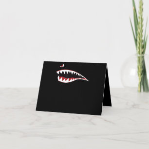 Symbol der "Shark Mouth Art" - Geschenk für den Ob Dankeskarte