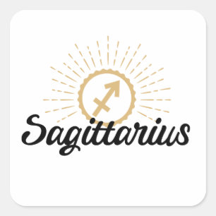Symbol der Sternexplosion Sagittarius Quadratischer Aufkleber
