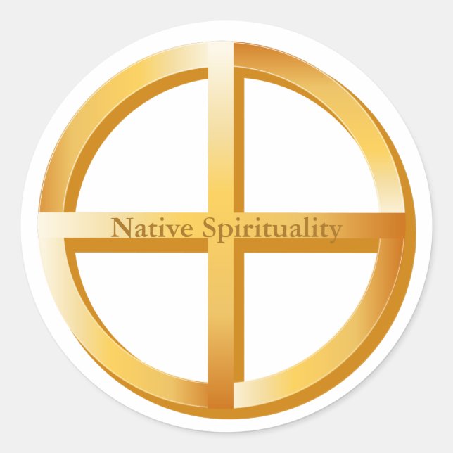Symbol der systemeigenen Spiritualität Runder Aufkleber (Vorderseite)
