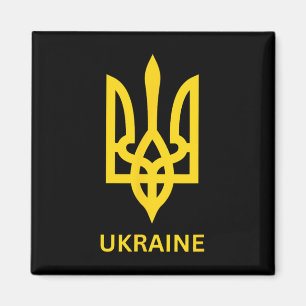 Symbol der ukrainischen Armee Trident Mitte Ukrain Magnet