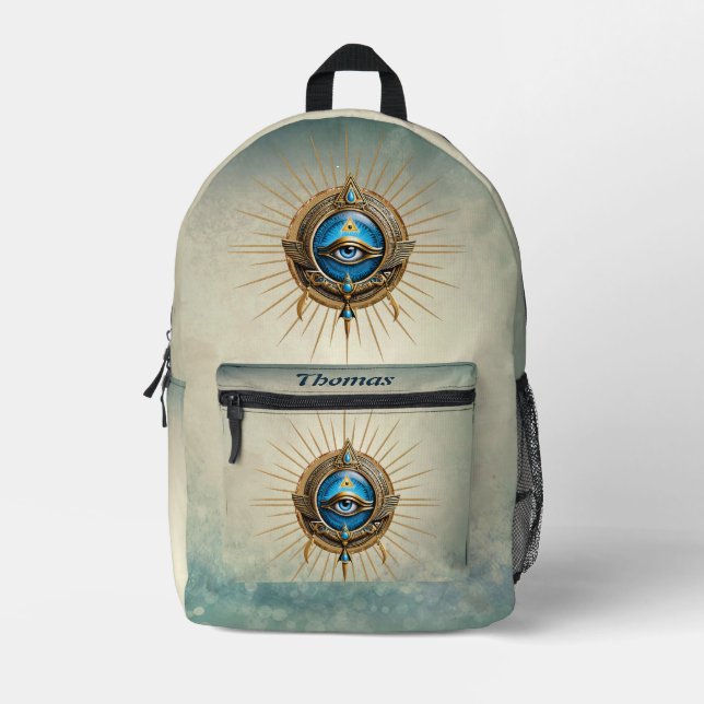 Symbol des ägyptischen Sehens, Bedruckter Rucksack (Vorderseite)