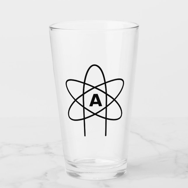 Symbol des Atheismus (Atom Emblem) Glas (Vorderseite)