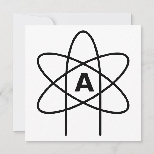 Symbol des Atheismus (Atom Emblem) Karte (Vorderseite)