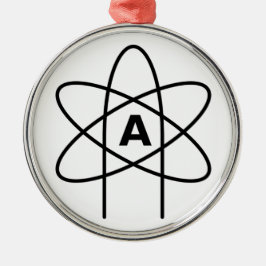 Symbol des Atheismus (Atom Emblem) Ornament Aus Metall