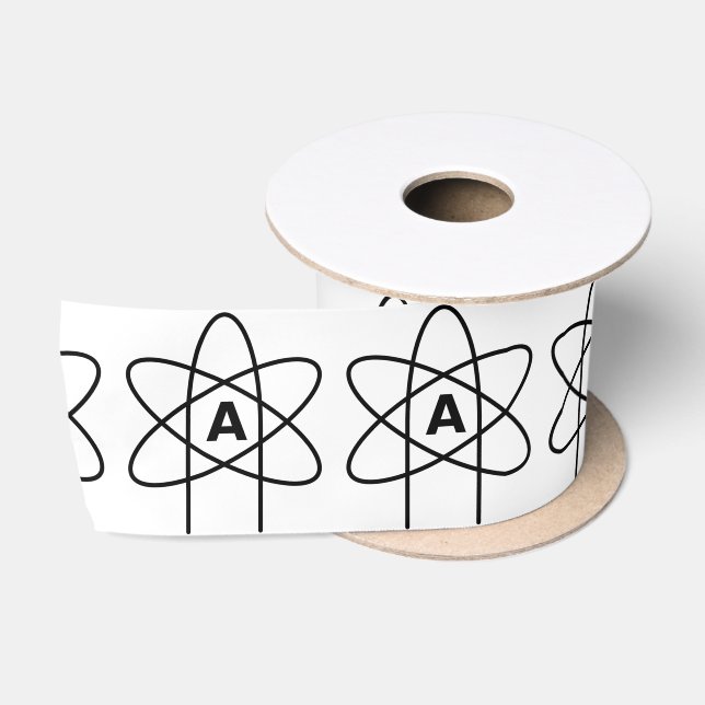 Symbol des Atheismus (Atom Emblem) Satinband (Spule)
