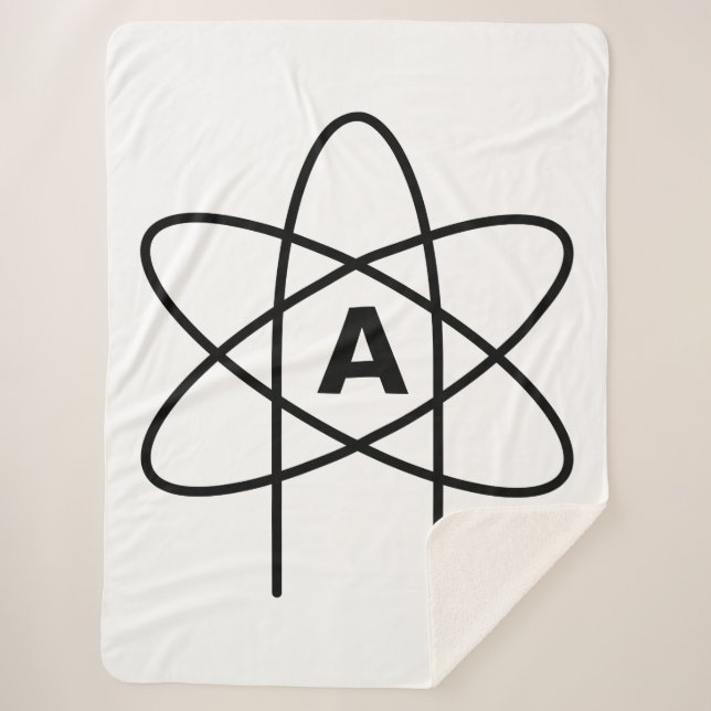 Symbol des Atheismus (Atom Emblem) Sherpadecke (Vorderseite)