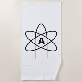 Symbol des Atheismus (Atom Emblem) Strandtuch