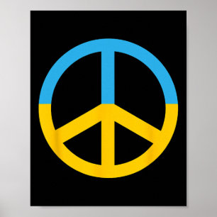 Symbol des Friedens mit den Farben der ukrainische Poster