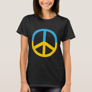 Symbol des Friedens mit den Farben der ukrainische T-Shirt