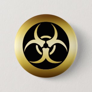 SYMBOL DES GOLDBIO-HARZARD BUTTON