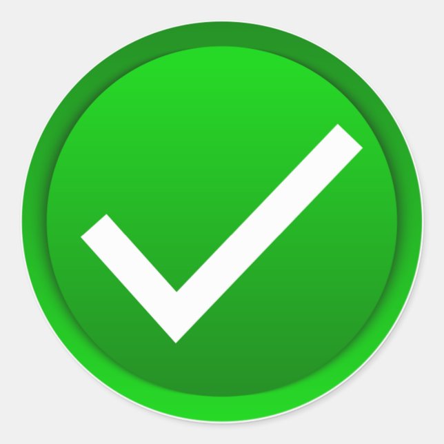 Symbol des grünen Karos Runder Aufkleber (Vorderseite)