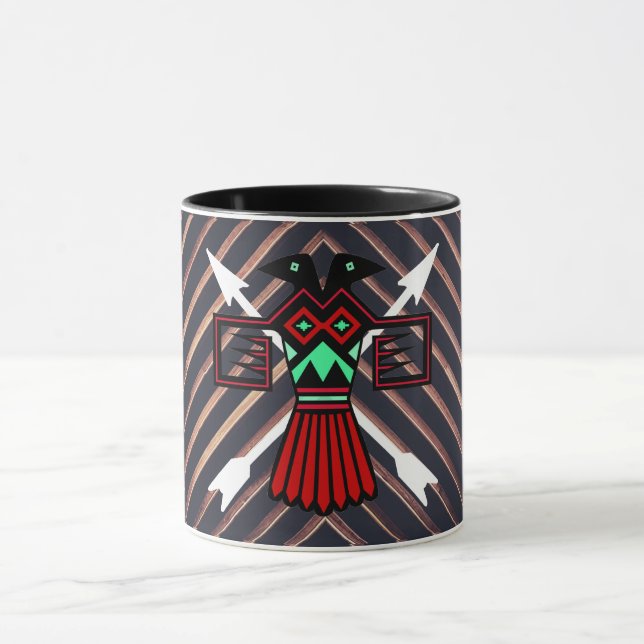 Symbol des indianischen Thunderbird-Petroglyphen Tasse (Zentrum)