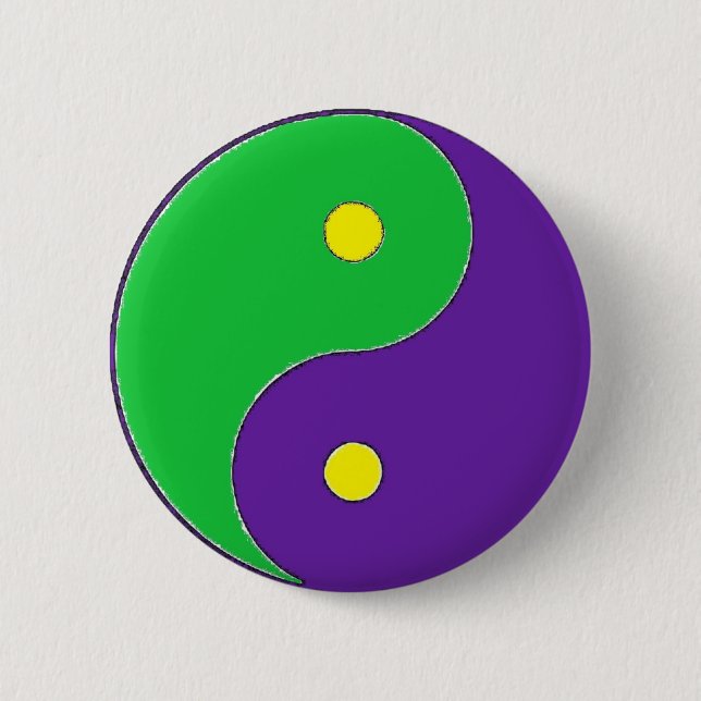 SYMBOL DES KARNEVAL-YIN YANG BUTTON (Vorderseite)