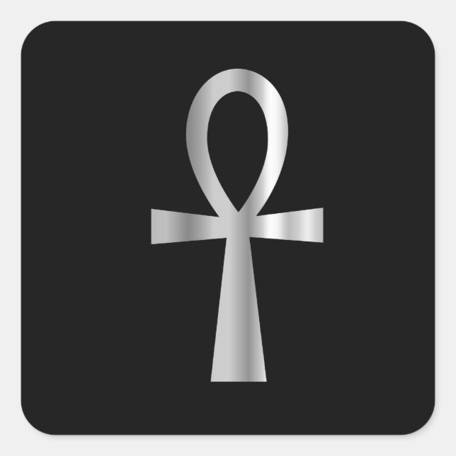Symbol des Kemetismus - Ankh Quadratischer Aufkleber (Vorderseite)