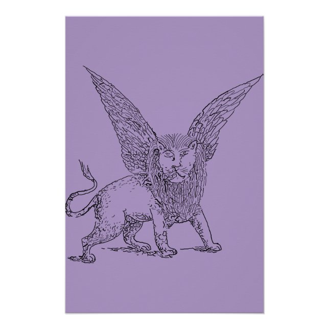 Symbol des Löwen des Hl. Mark Poster (Vorderseite)