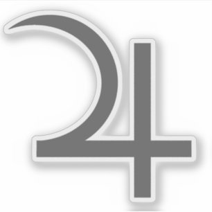 Symbol des Planeten Jupiter (grau) Aufkleber