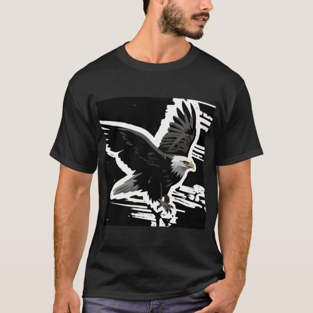 Symbol des Powers: Adler im Flug T-Shirt (Vorderseite)