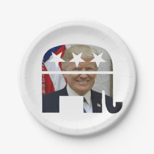 Symbol des republikanischen Donald Trump-Party Pappteller