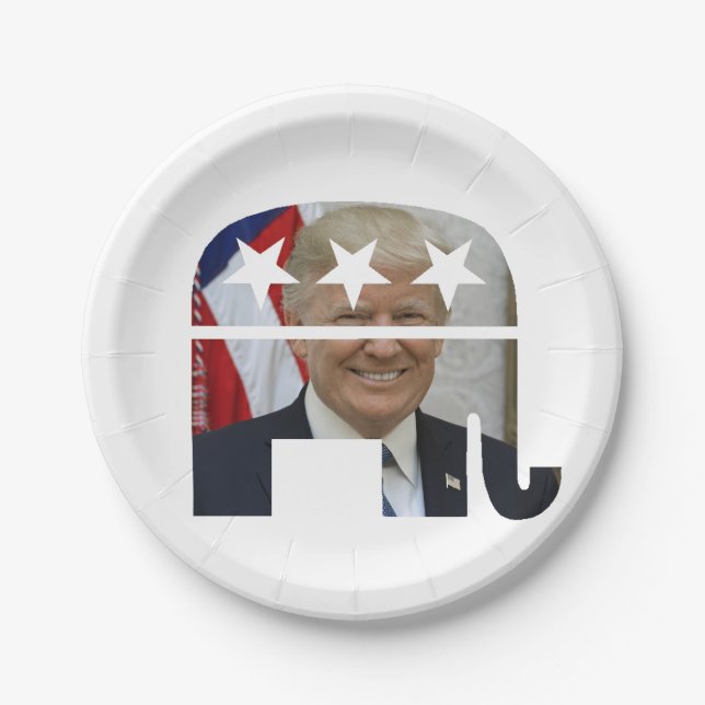 Symbol des republikanischen Donald Trump-Party Pappteller (Vorderseite)