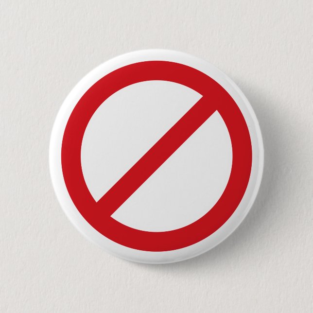 Symbol des Verbot-Sign/No Button (Vorderseite)