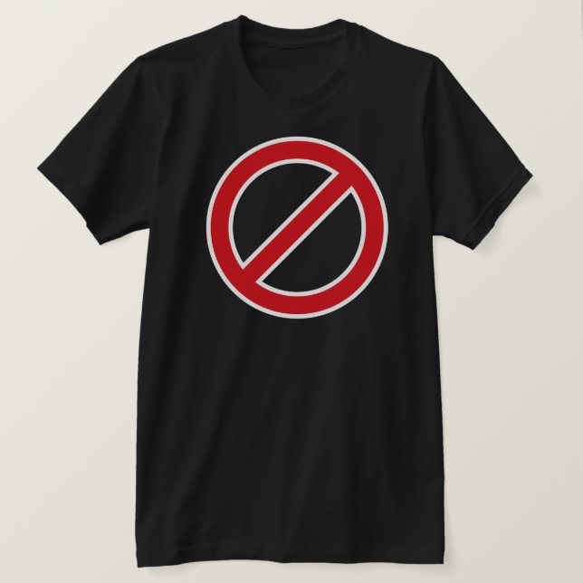 Symbol des Verbot-Sign/No T-Shirt (Design vorne)