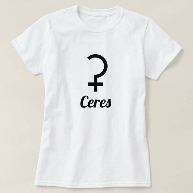 ⚳ Symbol des Zwergplaneten Ceres T-Shirt (Design vorne)