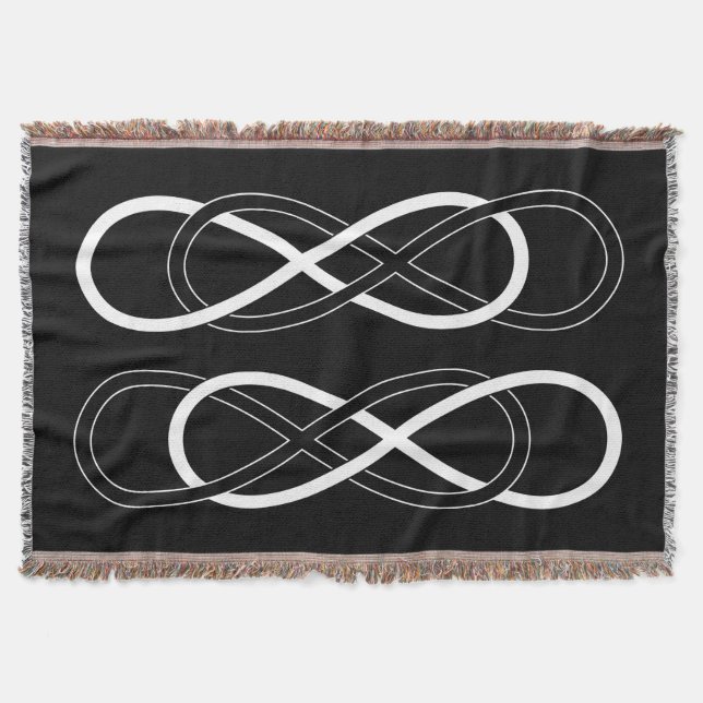 Symbol-doppelte Unendlichkeit - Schwarzes u. Weiß Decke (Vorderseite)