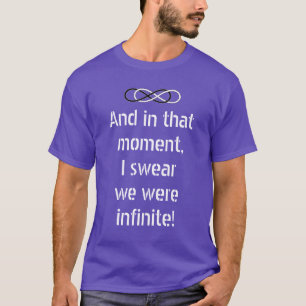 Symbol Double Infinity - Black & White + Sprichwor T-Shirt