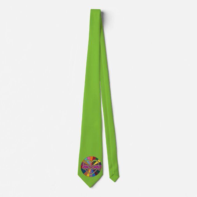 Symbol Double Infinity Herz farbenfroher Glanz Krawatte (Vorderseite)