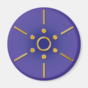 Symbol Elomin / Goldviolett Magnet