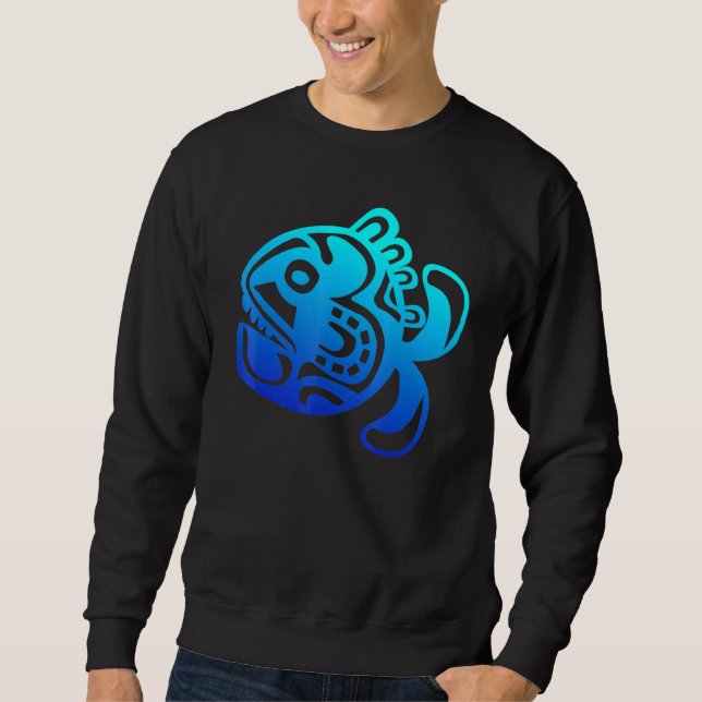 Symbol Fish Culture Haka Kia Ora Dance Neuseeland Sweatshirt (Vorderseite)