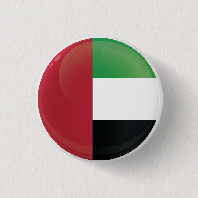 Symbol-Flagge der Arabischen Emirate Button (Vorderseite)