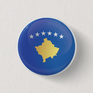 Symbol-Flagge des Kosovo-Runde Button