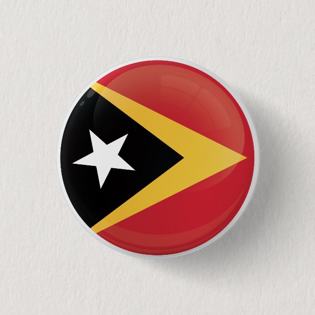 Symbol-Flagge für Osttimor Button (Vorderseite)