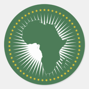 Symbol für afrikanische Gewerkschaft Runder Aufkleber
