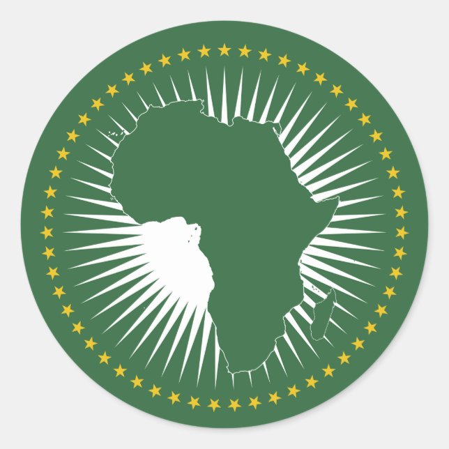 Symbol für afrikanische Gewerkschaft Runder Aufkleber (Vorderseite)