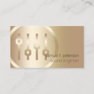 Symbol für Audioingenieur für elegante Gold Volume Visitenkarte