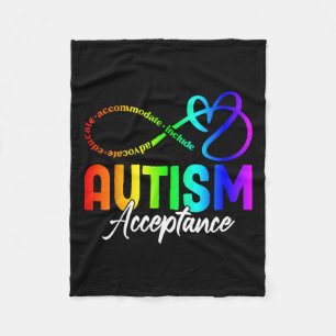Symbol für Autismus Sensibilität Akzeptanz Shirt U Fleecedecke
