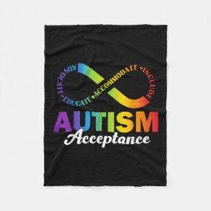 Symbol für Autismus Sensibilität Akzeptanz Shirt U Fleecedecke