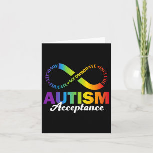 Symbol für Autismus Sensibilität Akzeptanz Shirt U Karte