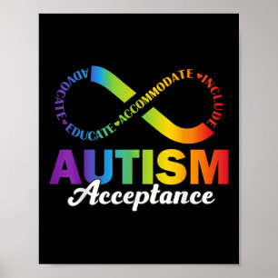 Symbol für Autismus Sensibilität Akzeptanz Shirt U Poster