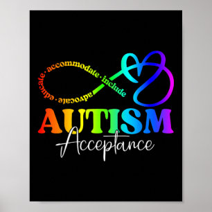 Symbol für Autismus Sensibilität Akzeptanz Shirt U Poster
