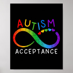Symbol für Autismus Sensibilität Akzeptanz Shirt U Poster