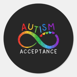 Symbol für Autismus Sensibilität Akzeptanz Shirt U Runder Aufkleber