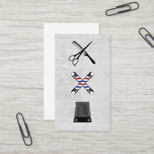 Symbol für Barbershop   Haarschnitt Visitenkarte