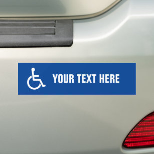 Symbol für Behinderung mit dem Logo für Rollstuhl Autoaufkleber