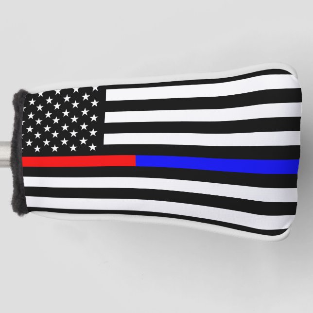 Symbol für blaue, dünne Linie, Feuerwehr Golf Headcover (Vorderseite)